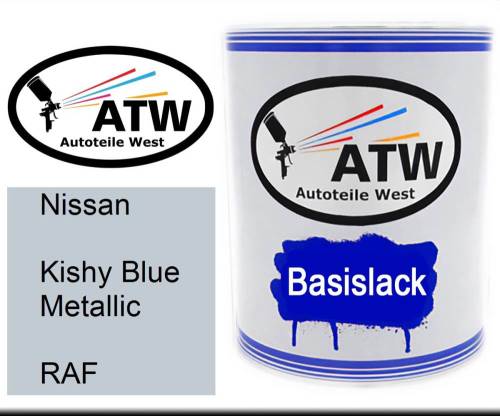 Nissan, Kishy Blue Metallic, RAF: 1L Lackdose, von ATW Autoteile West.